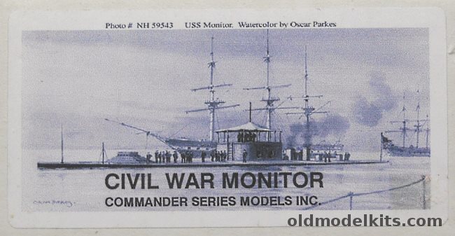 Commander 1/350 USS Monitor Ironclad 1863 - Civil War plastic model kit